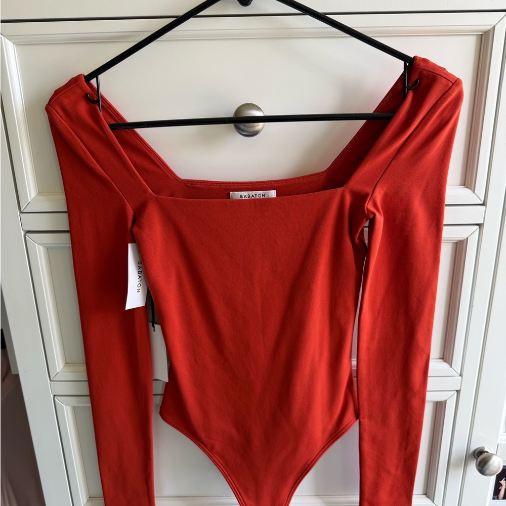 Babaton Square Neck Long Sleeve Bodysuit